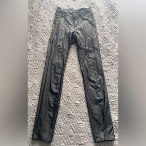 Black Pleather Jeggings